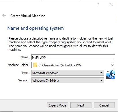 Creating Virtual Machine